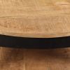 Coffee Table Solid Rough Mango Wood 25.6"x12.6"