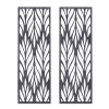 Florian Grey Laser Cut Wood 2-piece Panel Wall Decor Set