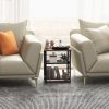 3-Tier Industrial Side Table with Adjustable Mesh Shelf
