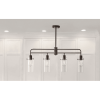 Industrial 4-Light Island Pendant Light, Bronze